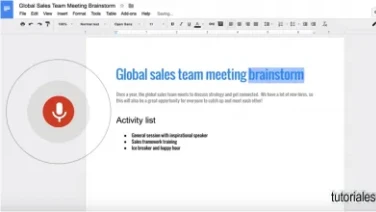 Editar con su voz documentos en Google Docs