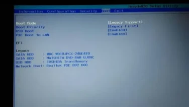 Modificar la secuencia de arranque en la Bios