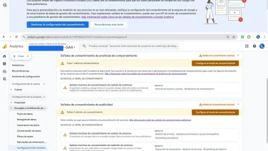 Solucionar problemas del modo de consentimiento (CMP) en Google Analytics 4 [GA4]