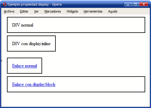 Ejemplo de propiedad display