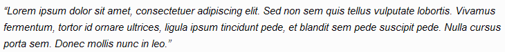 Ejemplo de la propiedad quotes