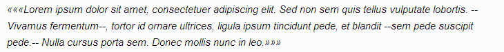 Ejemplo de la propiedad quotes