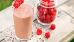 Batido de chocolate y frambuesa