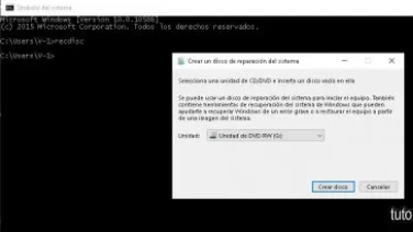 Como Crear un disco de reparacion del sistema