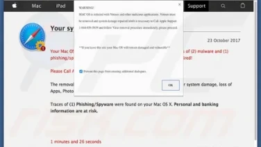 Cómo eliminar Tech Support Scam Pop-up Virus de Apple Mac OS
