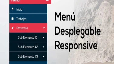 Navegación desplegable adaptable con un menú de hamburguesas