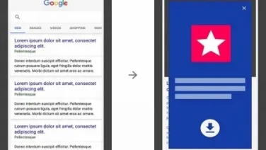 Páginas web optimizadas para móviles usando banners para la instalación de apps