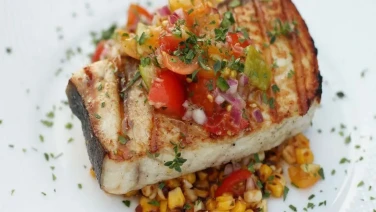 Pescado a la parrilla con chipotle