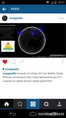Foto en Instagram con URL