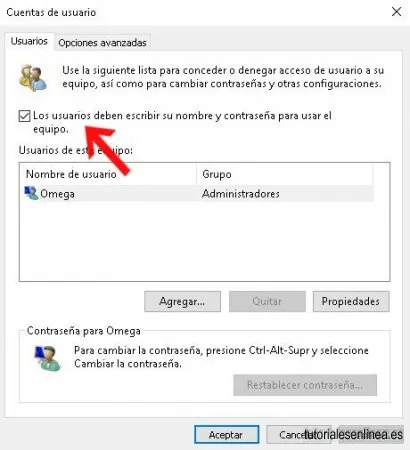 Cómo eliminar la contraseña al iniciar sesión en Windows 10