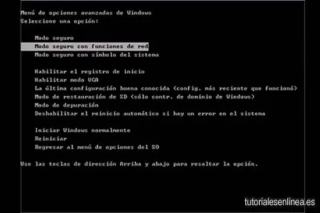 Iniciar Windows en Modo seguro a prueba de fallos