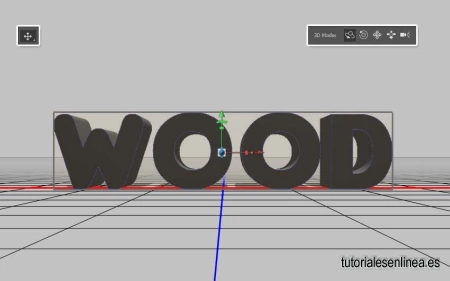 Como crear un efecto de texto 3D en Photoshop de madera astillada